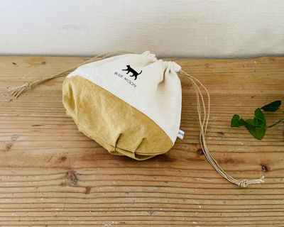 海のくり巾着クロネコの画像