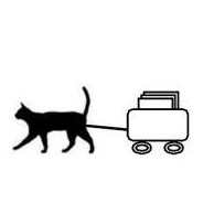 荷物を運ぶくろねこ