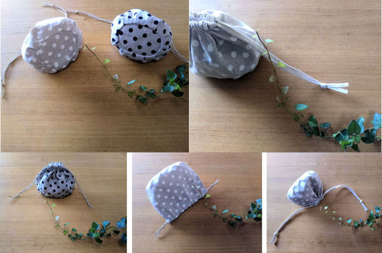 ポランカのリネンの森のくり巾着